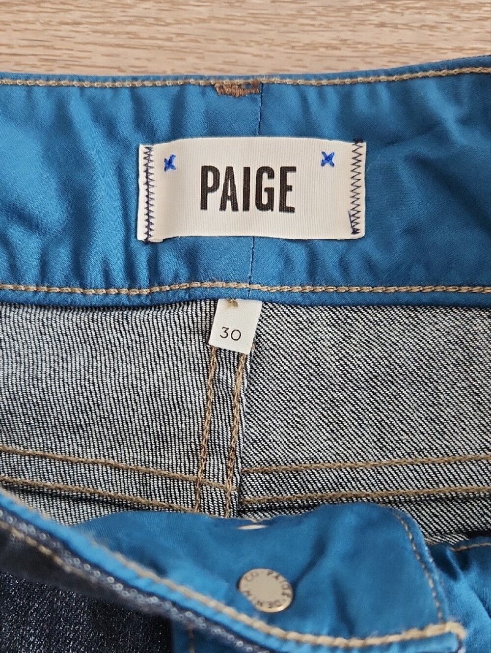 PAIGE Dark Indigo Flare Jeans Hidden Hills - Picture 6 of 15